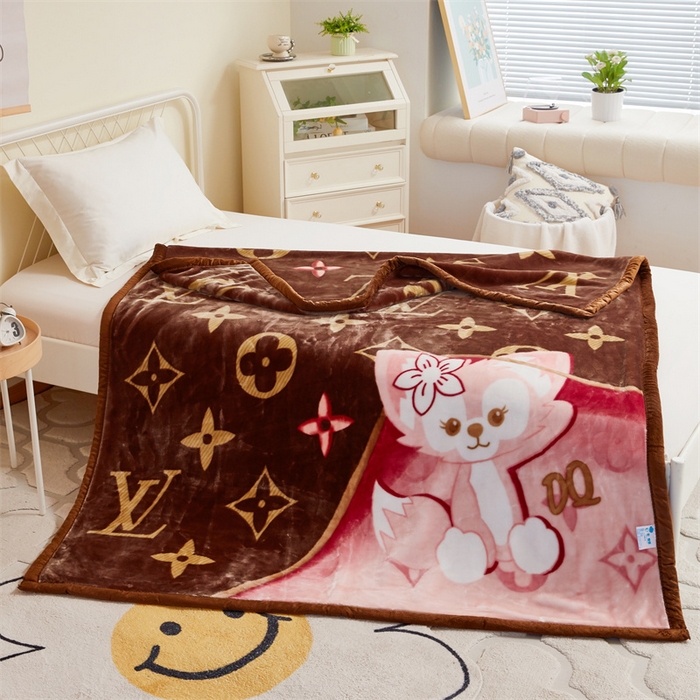 91家纺网 家纺一手货源 找家纺 凯轩毛毛毯毯子网销专供 2024新款双层学生云毛毯毯子 啊Q