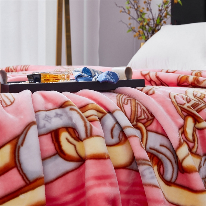 91家纺网 家纺一手货源 找家纺 凯轩毛毛毯毯子网销专供 2024新款A类双层云毛毯毯子 素雅