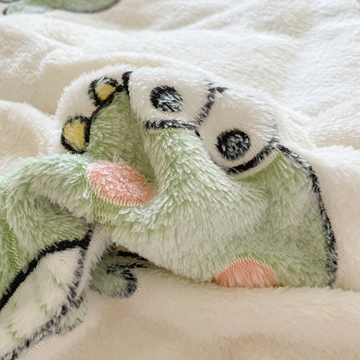 91家纺网 家纺一手货源 找家纺 慕尚家纺 2025新款高克重加厚雪花绒毛毯毯子 恐龙之恋