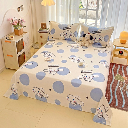 91家纺网 家纺一手货源 找家纺 名兮 2024新款经典奥特曼-三丽鸥高克重牛奶绒床单-盖毯 圈圈大耳狗