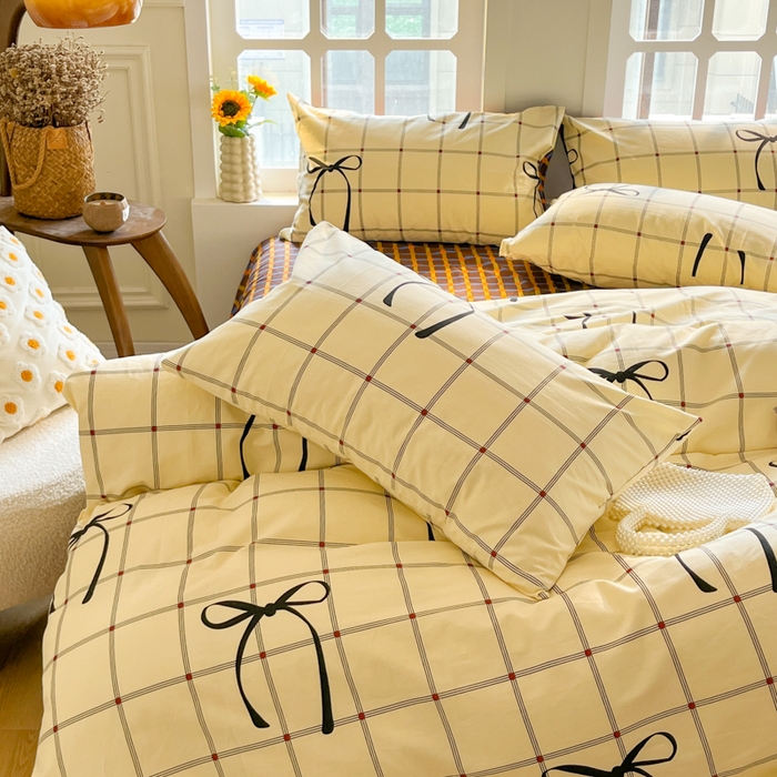 91家纺网 家纺一手货源 找家纺 千朵 2024新款全棉磨毛四件套 轻悦