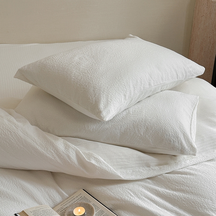 91家纺网 家纺一手货源 找家纺 梦享生活家居 2024新款全棉三层提花肌理纹系列四件套 提花繁花