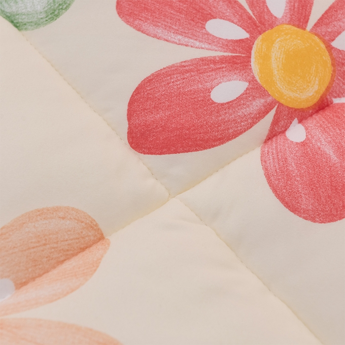 91家纺网 家纺一手货源 找家纺 圣楚家纺 2024新款绗缝保暖印花冬被 花海