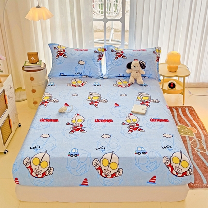 91家纺网 家纺一手货源 找家纺 （总）名兮 2024新款经典奥特曼-三丽鸥高克重牛奶绒床笠