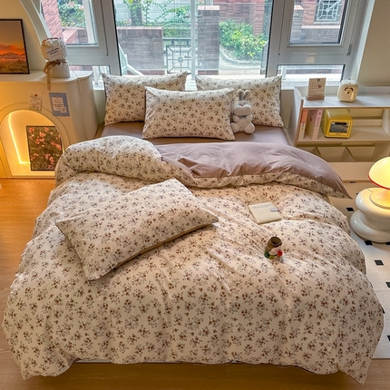 91家纺网 家纺一手货源 找家纺 总推 金牛座 2025新款全棉13372印花小清新四件套