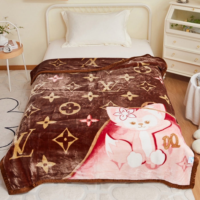 91家纺网 家纺一手货源 找家纺 凯轩毛毛毯毯子网销专供 2024新款双层学生云毛毯毯子 啊Q