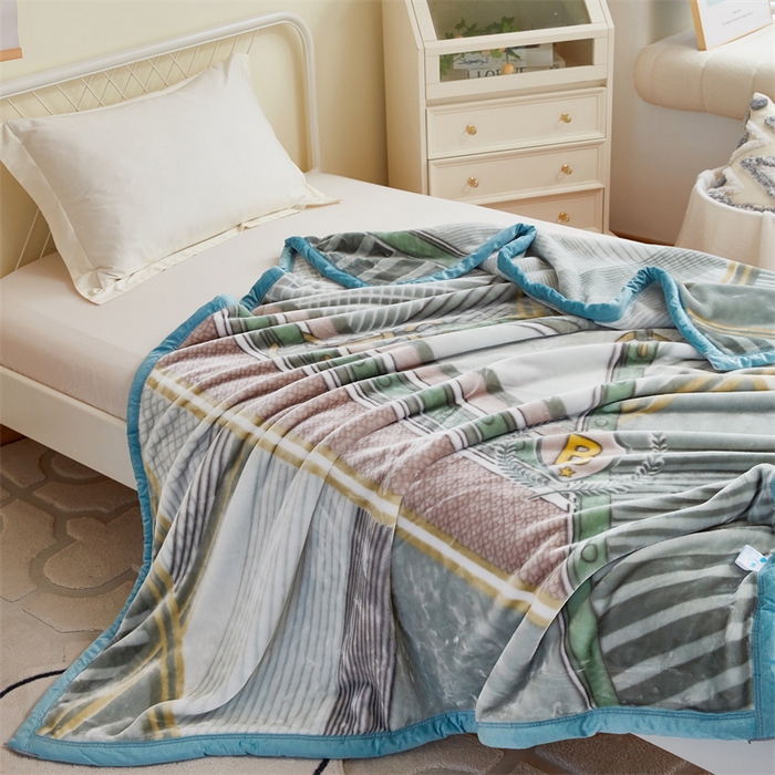 91家纺网 家纺一手货源 找家纺 凯轩毛毛毯毯子网销专供 2024新款双层学生云毛毯毯子 西雅图