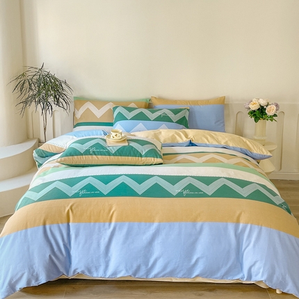 91家纺网 家纺一手货源 找家纺 （总）金泰莱 2025新款全棉四件套长绒棉四件套磨毛四件套纯棉四件套