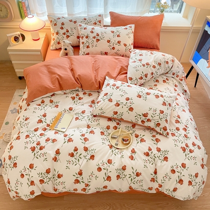 91家纺网 家纺一手货源 找家纺 总推 金牛座 2025新款全棉13372印花小清新四件套