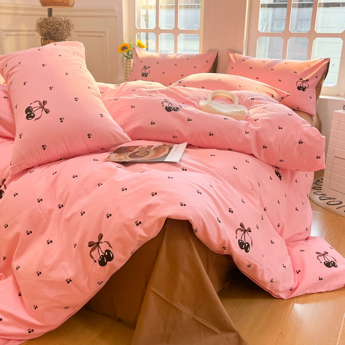 91家纺网 家纺一手货源 找家纺 千朵 2024新款全棉磨毛四件套 小甜心