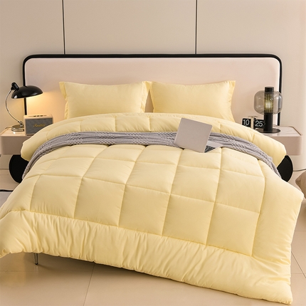 圣楚家纺 2024新款A类素色亲肤冬被 素净黄