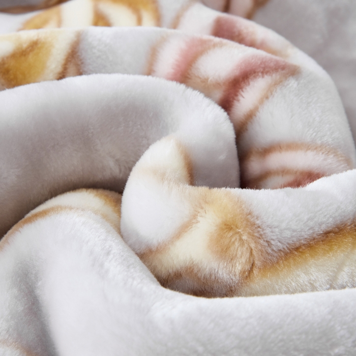 91家纺网 家纺一手货源 找家纺 凯轩毛毛毯毯子网销专供 2024新款新中式大版印花双层云毛毯毯子 欧情