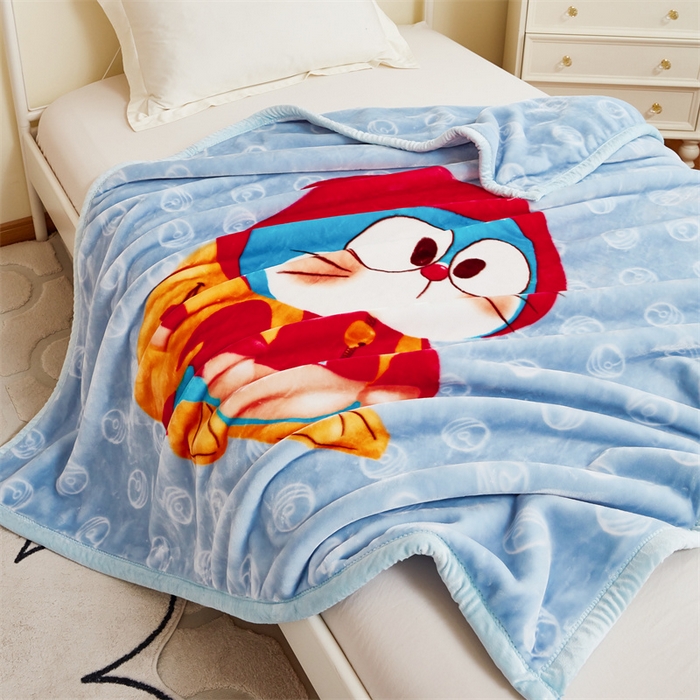 91家纺网 家纺一手货源 找家纺 凯轩毛毛毯毯子网销专供 2024新款双层学生云毛毯毯子 小红帽