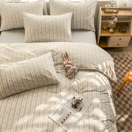 91家纺网 家纺一手货源 找家纺 （总）耀悦家纺 2025新款a类13372小清新ins博主风纯棉四件套