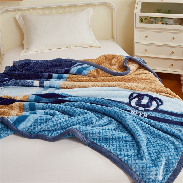 91家纺网 家纺一手货源 找家纺 凯轩毛毛毯毯子网销专供 2024新款双层学生云毛毯毯子 双横