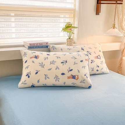 91家纺网 家纺一手货源 找家纺 （总）雅居纺家纺 2024新款高克重印花牛奶绒单枕套