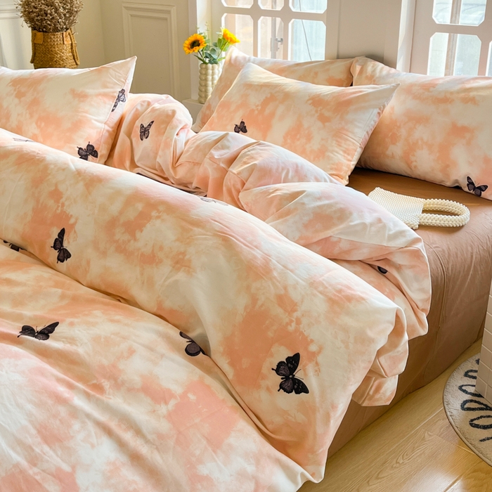 91家纺网 家纺一手货源 找家纺 千朵 2024新款全棉磨毛四件套 悠然