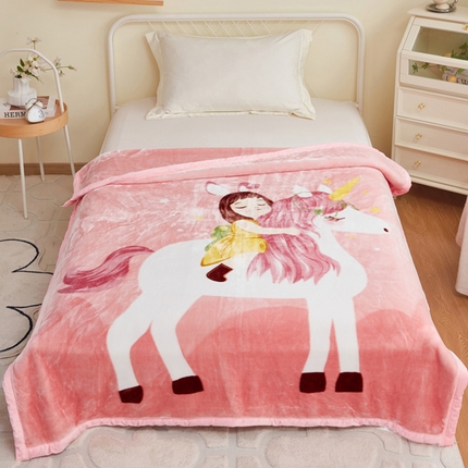 凯轩毛毛毯毯子网销专供 2024新款双层学生云毛毯毯子 公主梦