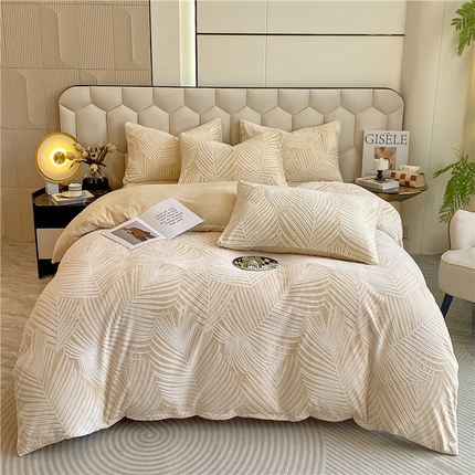 91家纺网 家纺一手货源 找家纺 （总）佰亿莱 2024新款雕花牛奶绒四件套