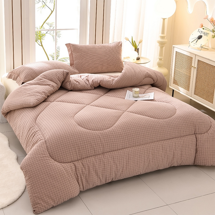 91家纺网 家纺一手货源 找家纺 圣楚家纺 2024新款绗缝保暖印花冬被 潮格