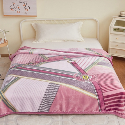 91家纺网 家纺一手货源 找家纺 凯轩毛毛毯毯子网销专供 2024新款双层学生云毛毯毯子 欢乐