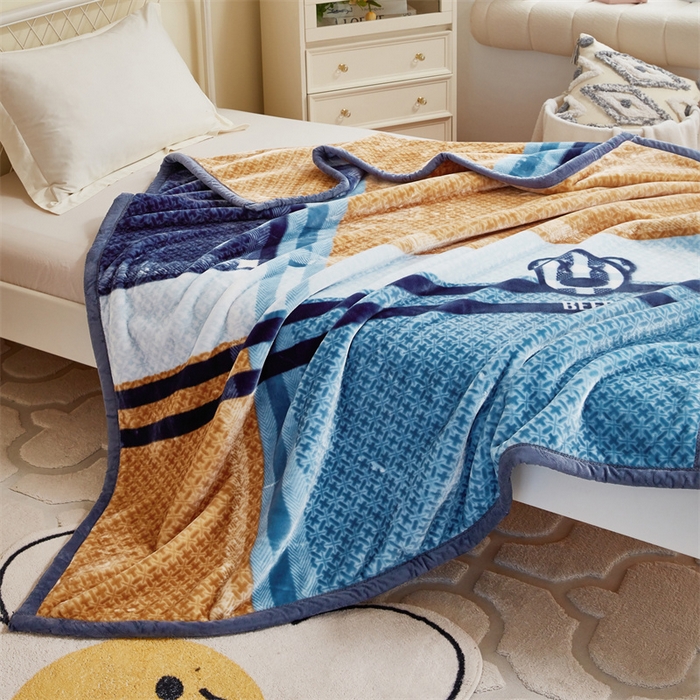 91家纺网 家纺一手货源 找家纺 凯轩毛毛毯毯子网销专供 2024新款双层学生云毛毯毯子 双横