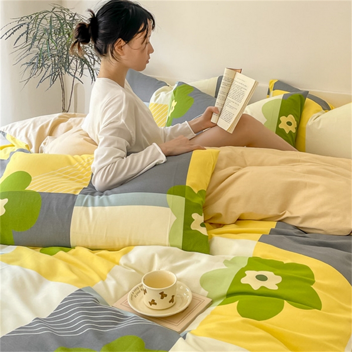 91家纺网 家纺一手货源 找家纺 金泰莱 2025新款全棉四件套长绒棉四件套磨毛四件套纯棉四件套 蔷薇格调