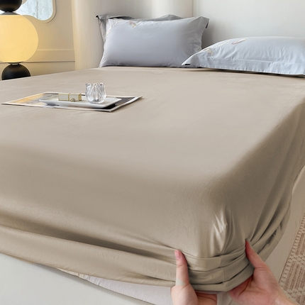 91家纺网 家纺一手货源 找家纺 （总）【A类母婴级】加厚全棉磨毛四件套纯棉保暖床笠纯色床垫保护罩冬季单件床上用品