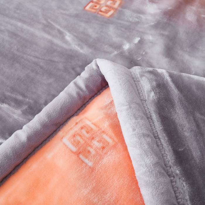 91家纺网 家纺一手货源 找家纺 凯轩毛毛毯毯子网销专供 2024新款新中式大版印花双层云毛毯毯子 见变