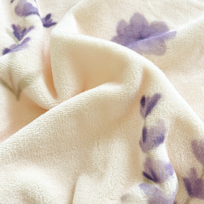 91家纺网 家纺一手货源 找家纺 沐慕 2024新款AB版牛奶绒拼羊羔绒毛毯毯子 毛毯-紫兔花香