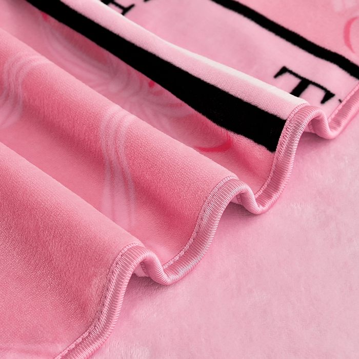 91家纺网 家纺一手货源 找家纺 沐妍家纺 2024新款7斤牛奶法莱绒金貂绒印花四件套 粉黛佳人