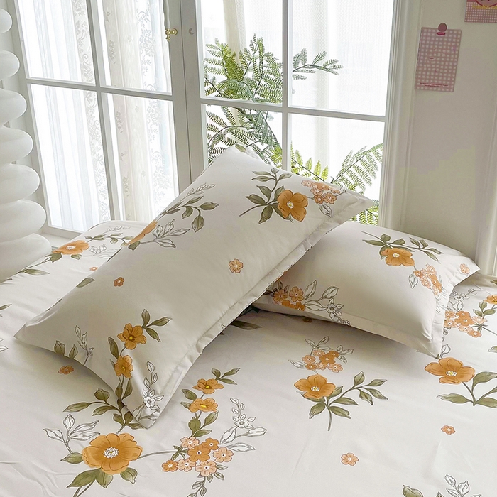 91家纺网 家纺一手货源 找家纺 梵巢家纺 2025新款芦荟棉四件套和单品印花四件套 床笠款四件套初夏