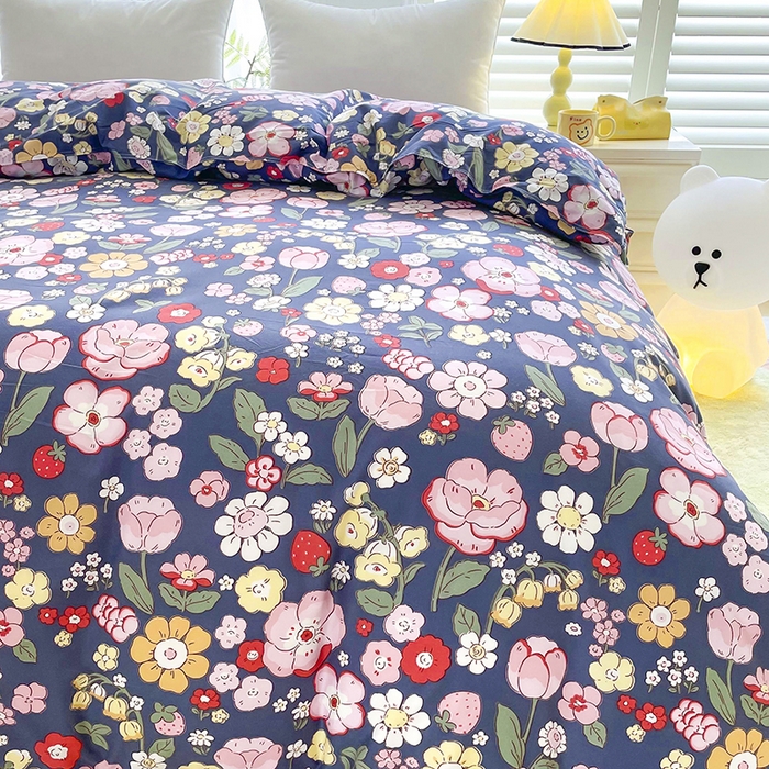 91家纺网 家纺一手货源 找家纺 梵巢家纺 芦荟棉被套，被罩化纤被套花满城