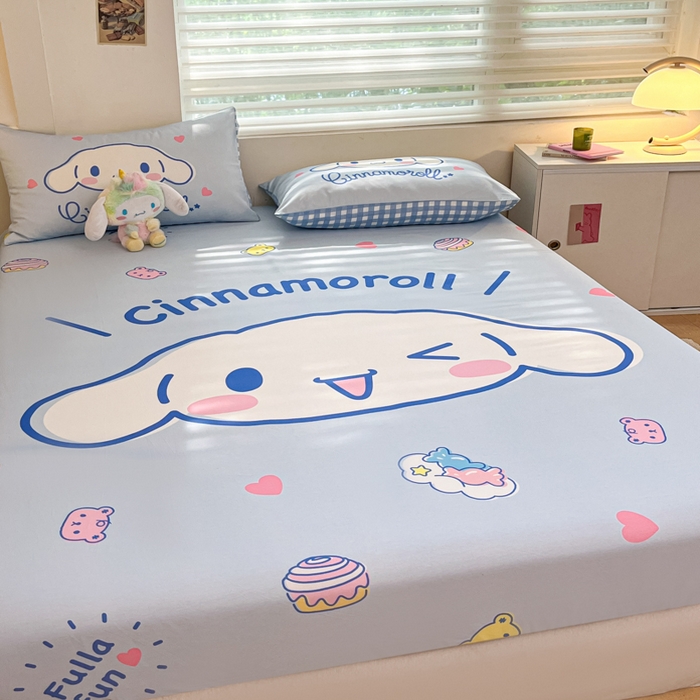 91家纺网 家纺一手货源 找家纺 金爱家 2024新款40s全棉大阪三丽鸥单品系列 M-开心玉桂狗