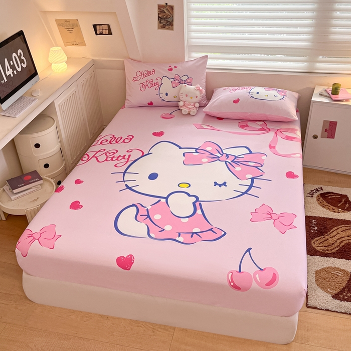 91家纺网 家纺一手货源 找家纺 金爱家 2024新款40s全棉大阪三丽鸥单品系列 M-俏皮kt