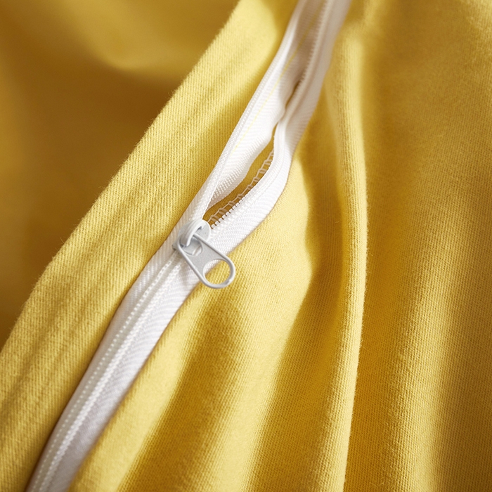 91家纺网 家纺一手货源 找家纺 2024秋季纯色32*21纯色加厚超柔全棉磨毛系列--被套 嫩姜黄