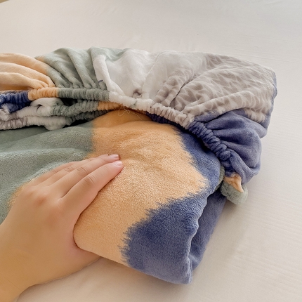 名兮 2024卡通时尚风高克重牛奶绒床笠 乘风破浪