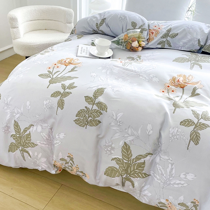 91家纺网 家纺一手货源 找家纺 梵巢家纺 芦荟棉被套，被罩化纤被套浅浅花香