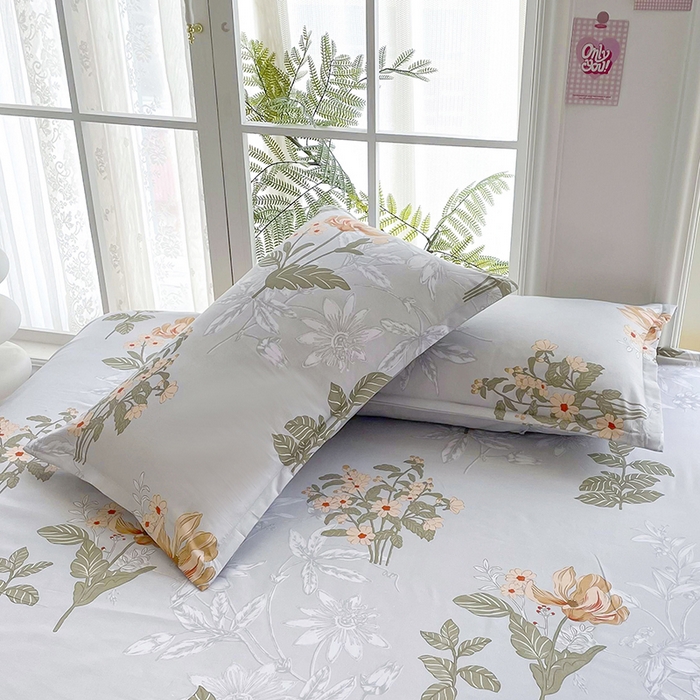 91家纺网 家纺一手货源 找家纺 梵巢家纺 2025新款加厚芦荟棉床单磨毛化纤床单浅浅花香