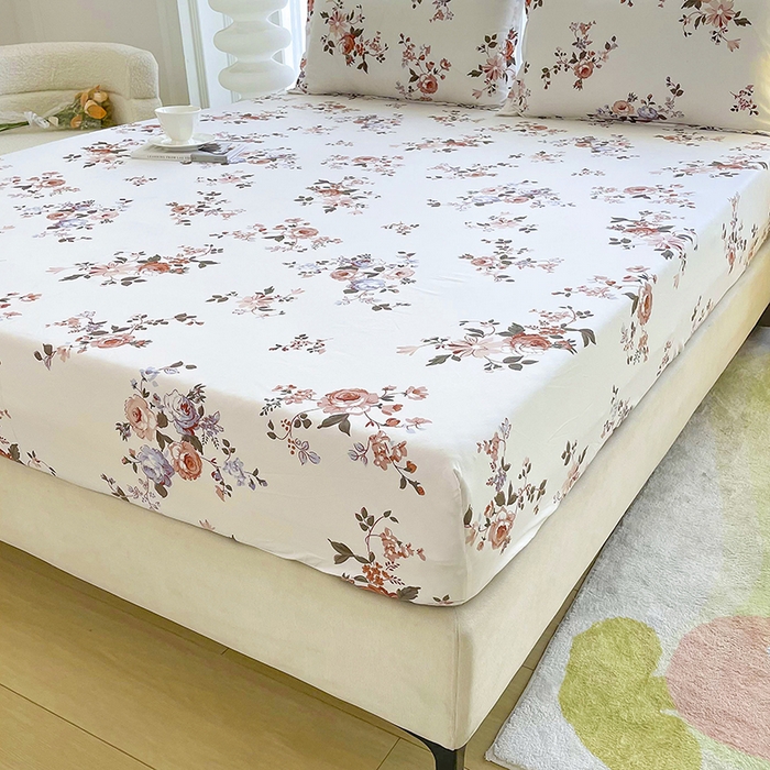 91家纺网 家纺一手货源 找家纺 梵巢家纺 芦荟棉床笠单床笠，外贸跨境单床笠磨毛床笠印花床笠床笠三件套浪漫庄园