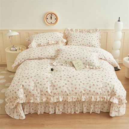 91家纺网 家纺一手货源 找家纺 （总）恒爱家纺 2024新款全棉甜美少女四件套