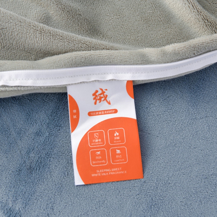 91家纺网 家纺一手货源 找家纺 氧家 2024新款宽边撞色对角牛奶绒绣花四件套--典雅 典雅-槟利兰