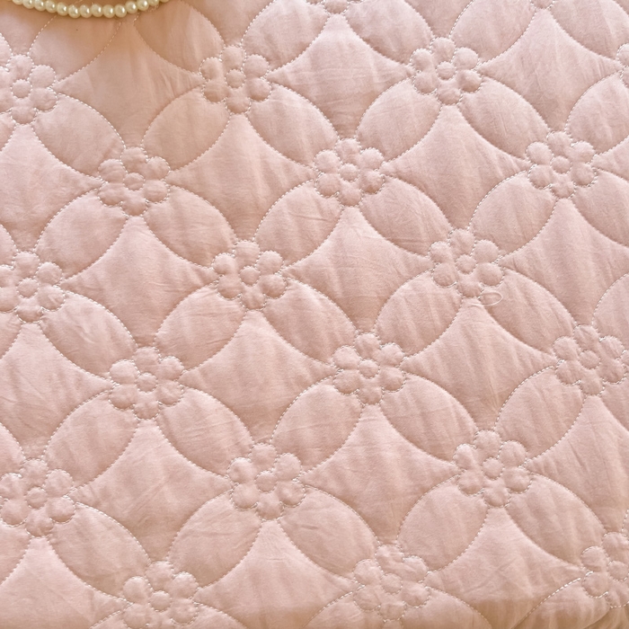 91家纺网 家纺一手货源 找家纺 罗艺轩 2024新款公主风水洗棉夹棉床裙-花蔓花蔓-豆沙