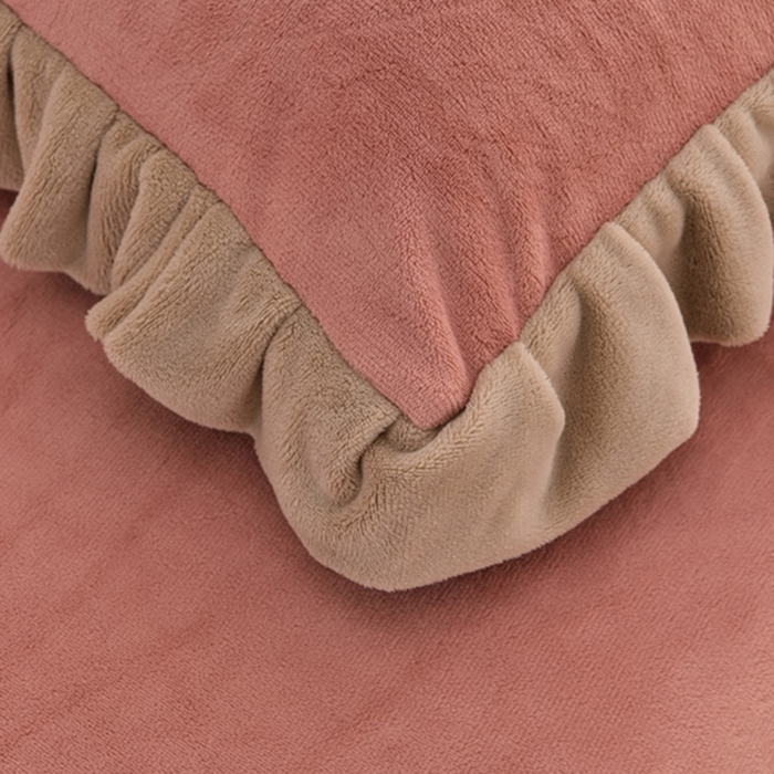 91家纺网 家纺一手货源 找家纺 氧家 2024新款韩版牛奶绒绣花四件套--蝶恋 羽蝶-豆沙