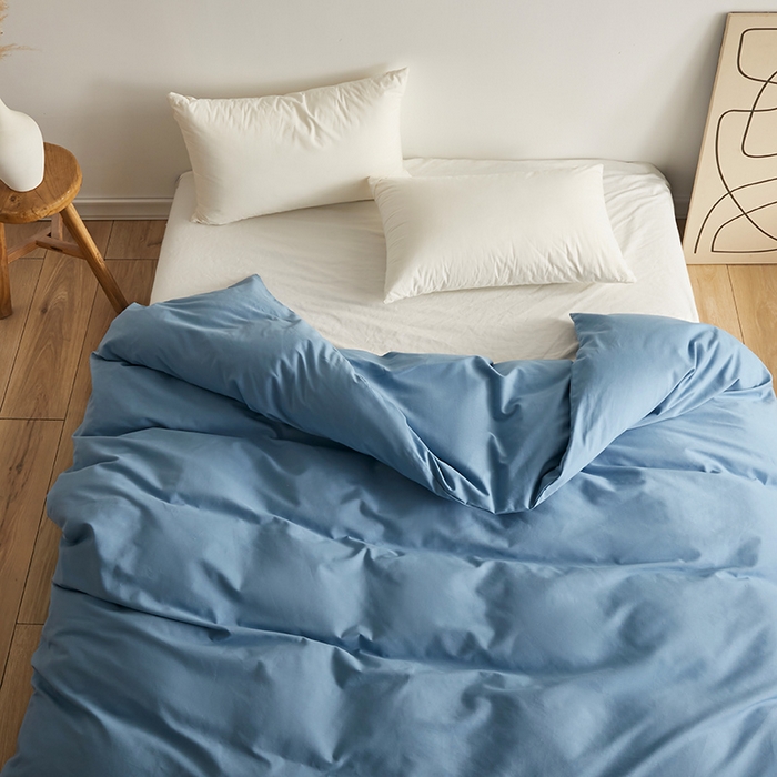 91家纺网 家纺一手货源 找家纺 2024秋季纯色32*21纯色加厚超柔全棉磨毛系列--被套 爵士蓝