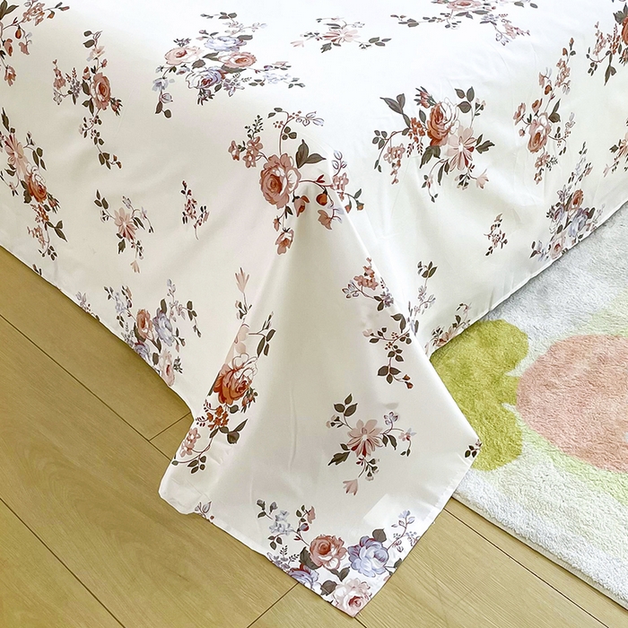 91家纺网 家纺一手货源 找家纺 梵巢家纺 2025新款加厚芦荟棉床单磨毛化纤床单浪漫庄园