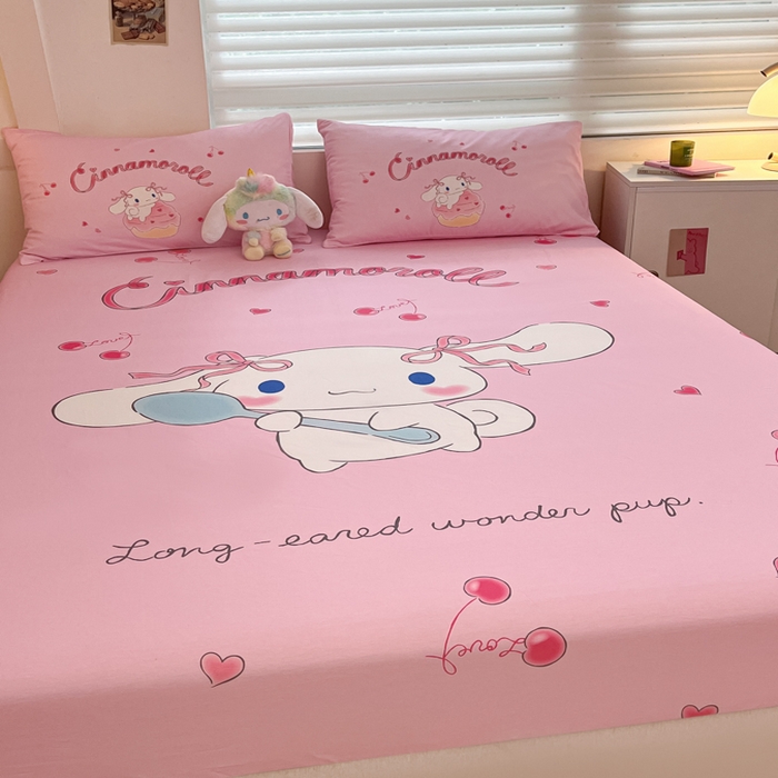 91家纺网 家纺一手货源 找家纺 金爱家 2024新款40s全棉大阪三丽鸥单品系列 M-淘气玉桂狗