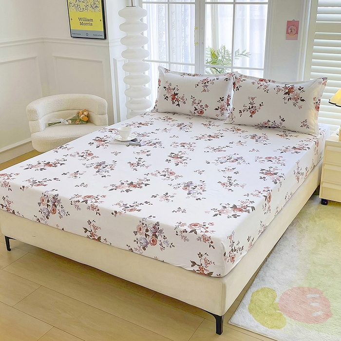 91家纺网 家纺一手货源 找家纺 梵巢家纺 芦荟棉床笠单床笠，外贸跨境单床笠磨毛床笠印花床笠床笠三件套浪漫庄园