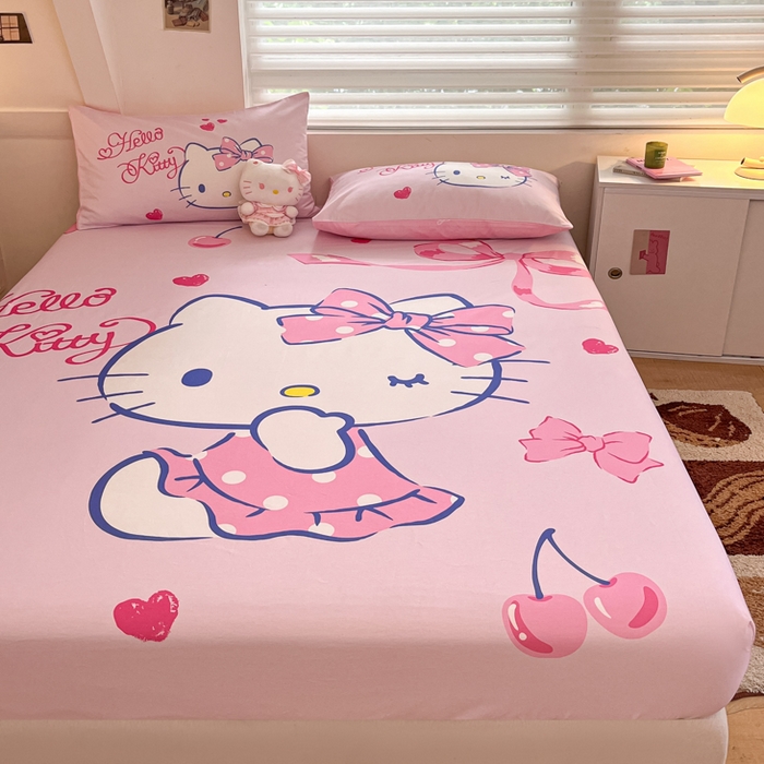 91家纺网 家纺一手货源 找家纺 金爱家 2024新款40s全棉大阪三丽鸥单品系列 M-俏皮kt