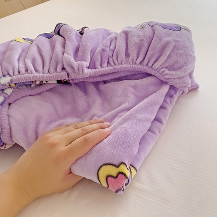 名兮 2024卡通时尚风高克重牛奶绒床笠 淘气喵